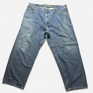 Levi Silver Tab Baggy Fit Y2K Wide Leg Med Wash Mens Jean Size 42 (42x32)